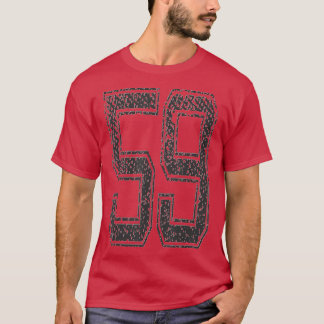 スポーツチーム番号59年1959ミッドナイトブラック Tシャツ