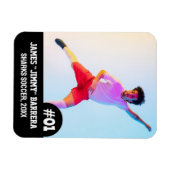 スポーツチーム選手(3"x4")写真マグネット マグネット (横)