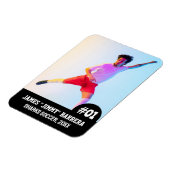 スポーツチーム選手(3"x4")写真マグネット マグネット (左側)