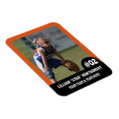 スポーツチーム選手(3"x4")写真マグネット マグネット (右側)