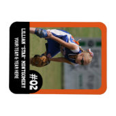 スポーツチーム選手(3"x4")写真マグネット マグネット (横)