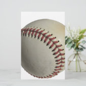 スポーツチーム 試合球 野球場 コーチ アート 便箋 (スタンド正面)