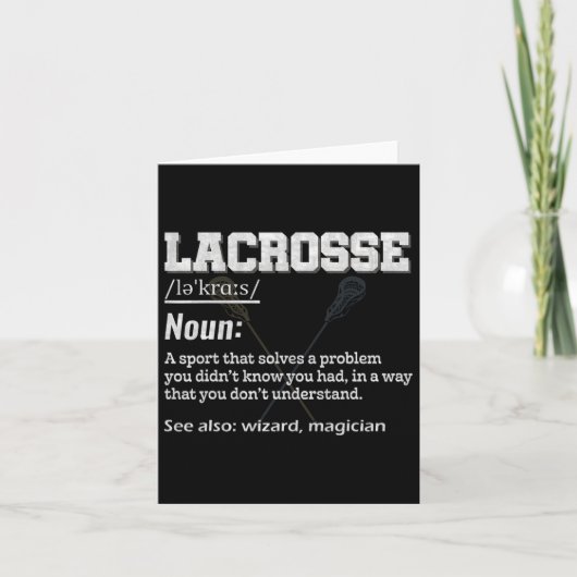 スポーツチームLaxプレイヤーのラクロス定義 カード (正面)