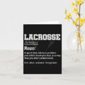 スポーツチームLaxプレイヤーのラクロス定義 カード (黄色い花)