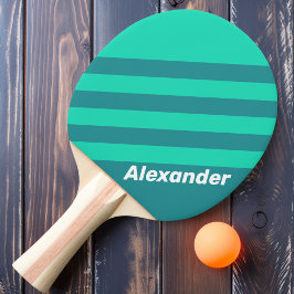 スポーツティール(緑がかった色)ビーチブストライプリーズ名 卓球ラケット