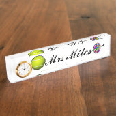 スポーツテニスダーツオフィスアート名誉平和愛 デスクネームプレート (側面)