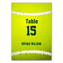 スポーツテニステーマパーソナライズされたテーブル番号 テーブルナンバー