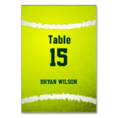 スポーツテニステーマパーソナライズされたテーブル番号 テーブルナンバー (裏面)