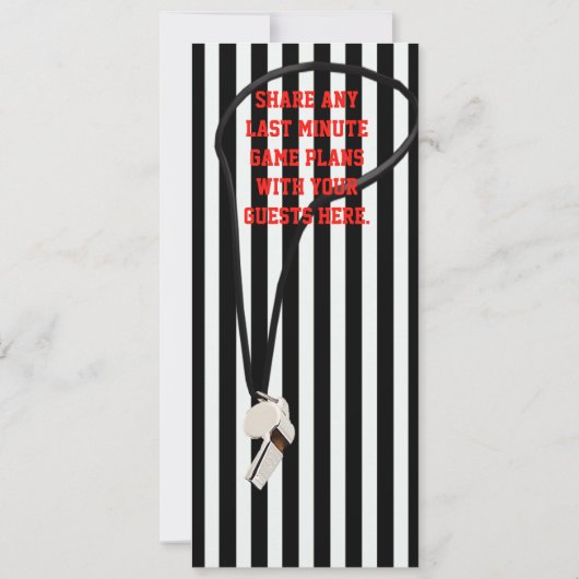 スポーツテーマサッカーチケット誕生日パーティー 招待状 (裏面)