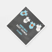 スポーツテーマシャルボードブルーボーイベビーシャワー スタンダードランチョンナプキン (角)