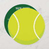 スポーツテーマテニスボールパーティの招待状 招待状 (正面/裏面)