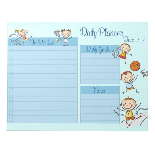 スポーツテーマデイリープランナー ノートパッド (正面)