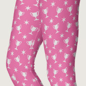 スポーツテーマトロフィーの星形のピンク レギンス