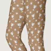 スポーツテーマトロフィーの星形の茶色 レギンス