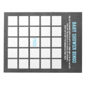 スポーツテーマベビーシャワービンゴゲーム ノートパッド (正面)