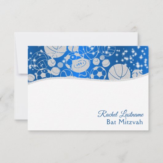 スポーツテーマレスポンスカードとディナーチョイス 出欠カード (裏面)