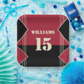 スポーツテーマ紙プレート（名前と番号） ペーパープレート (パーティー)