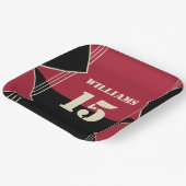 スポーツテーマ紙プレート（名前と番号） ペーパープレート (傾斜あり)