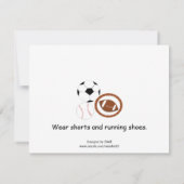 スポーツテーマ誕生日パーティーの招待 招待状 (裏面)