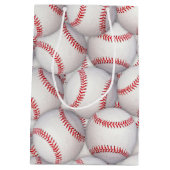 スポーツテーマ野球誕生日抱き枕 ミディアムペーパーバッグ (裏面)