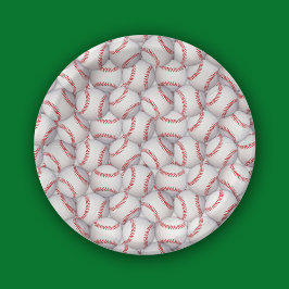 スポーツテーマ野球誕生日紙プレート ペーパープレート