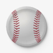 スポーツテーマ野球誕生日紙プレート ペーパープレート (正面)