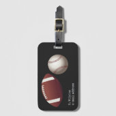 スポーツテーマ黒人荷物タグ ラゲッジタグ (正面縦)