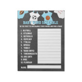 スポーツテーマ黒板ベビーシャワーゲーム ノートパッド (回転)