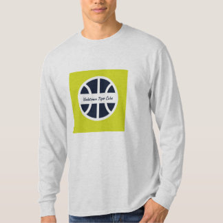 スポーツデザインのグレー フル袖Tシャツ Tシャツ