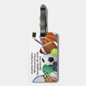 スポーツデザインラゲージタグ ラゲッジタグ (裏面縦)