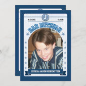スポーツトレーディングカードバー(ユダヤ教の)バル・ミツバー 招待状 (正面/裏面)