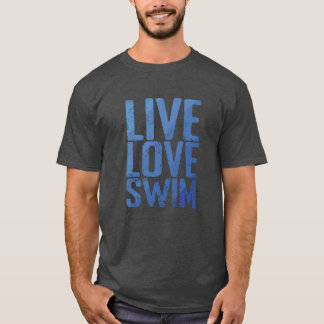スポーツトレーニングの少年 水泳を愛する Tシャツ