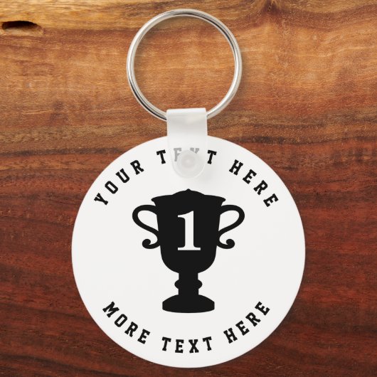 スポーツトロフィー賞受賞用キーチェカスタムーン文字 キーホルダー (正面)