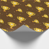 スポーツトロフサッカーチームパターン ラッピングペーパー (角)