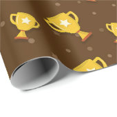 スポーツトロフサッカーチームパターン ラッピングペーパー (ロールコーナー)