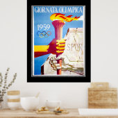 スポーツトーチヴィンテージポスター ポスター (キッチン)