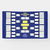 スポーツトーナメントブラケットブルーイエロー – 32チーム 横断幕 (横)