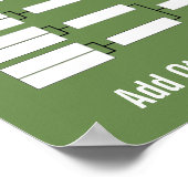 スポーツトーナメントブラケット – 緑32チーム ポスター (角)