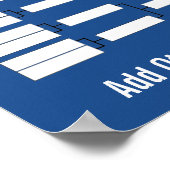 スポーツトーナメントブラケット – 青32チーム ポスター (角)