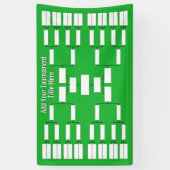 スポーツトーナメントブラケット – 32チーム – 緑 横断幕 (縦)
