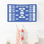 スポーツトーナメントブラケット – 32チーム – 青 横断幕 (インサイチュ)