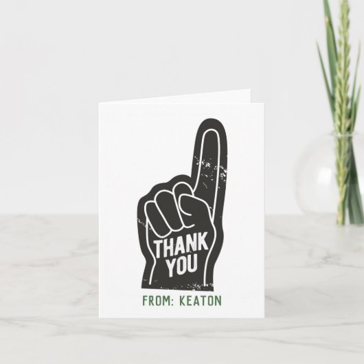 スポーツナンバーワンファン感謝カード ノートカード (正面)