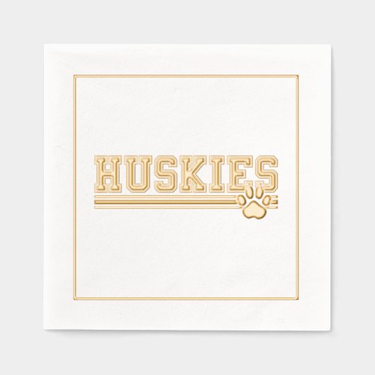スポーツハスキー 箔ナプキン (正面)