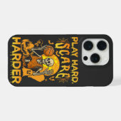 スポーツハロウィンでハードに遊び、もっとハードに怖がらせよう iPhoneケース (裏面横)