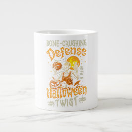 スポーツハロウィンの骨を砕く守備 ジャンボコーヒーマグカップ