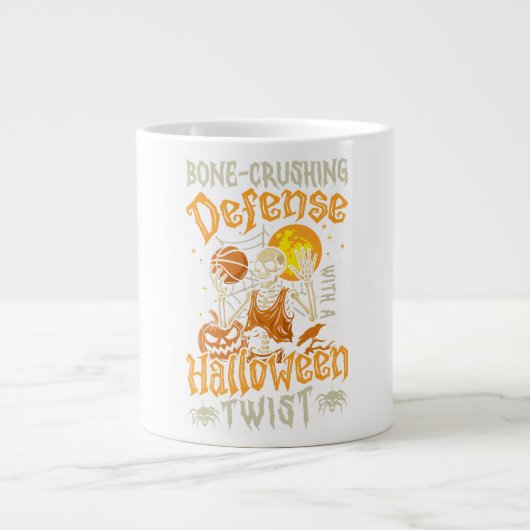 スポーツハロウィンの骨を砕く守備 ジャンボコーヒーマグカップ (正面)
