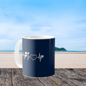 スポーツハートボールのピックボールの恋人ギフト コーヒーマグカップ