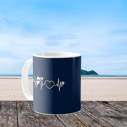 スポーツハートボールのピックボールの恋人ギフト コーヒーマグカップ