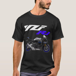 スポーツバイクオートバイブルーR1 Tシャツ