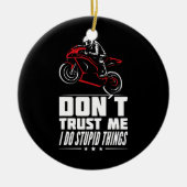 スポーツバイクバイクライダースーパーバイクオールドバイクもしくは自転車に乗る人 セラミックオーナメント (正面)